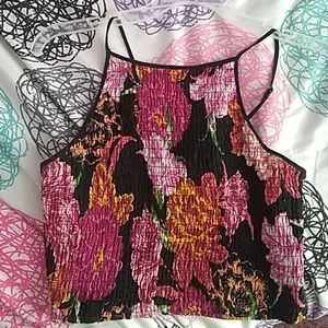 Cropped spaghetti strap tank